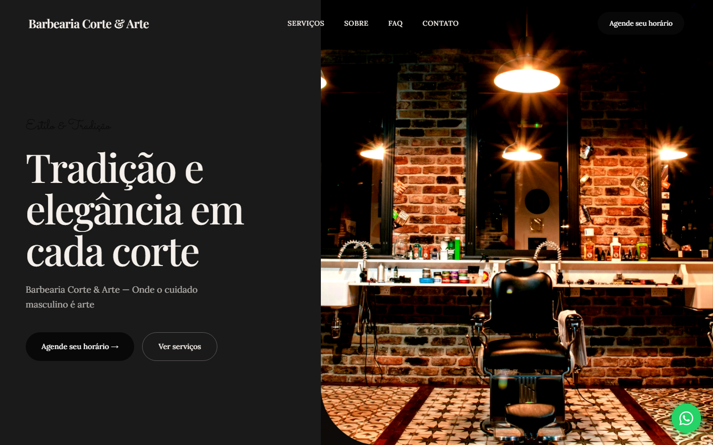 Site gerado para Barbearia Corte & Arte